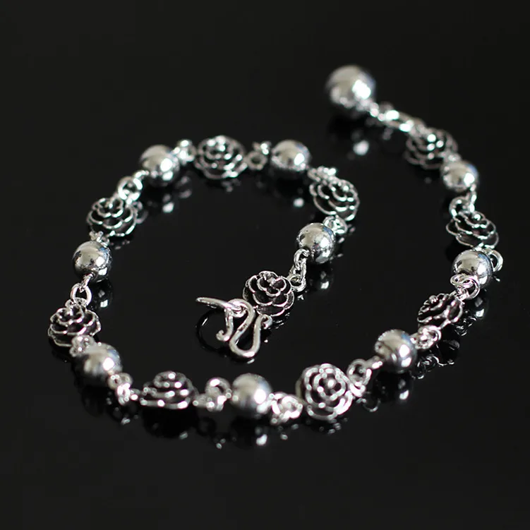 Character To Women s Delicate Handmade Silver Ms Fall Peach Bell Anklets