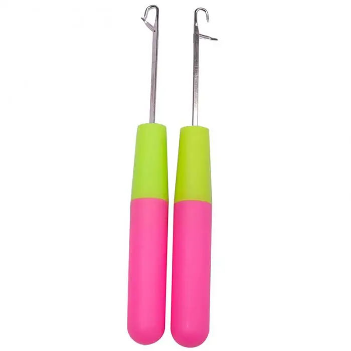 4pcs/set 15cm Hair Extension Tools Plastic Handle Wig Needle Crochet Hook 789