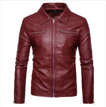 

The new 2020 man lapel double bag leather fashion contracted joker