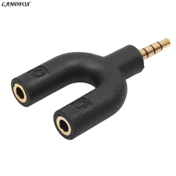 

LANDFOX Headset Adapter Kit U Shape 3.5mm Y Splitter for Audio Headphone and MIC for iPod for Portable CD DVD player MP3 player