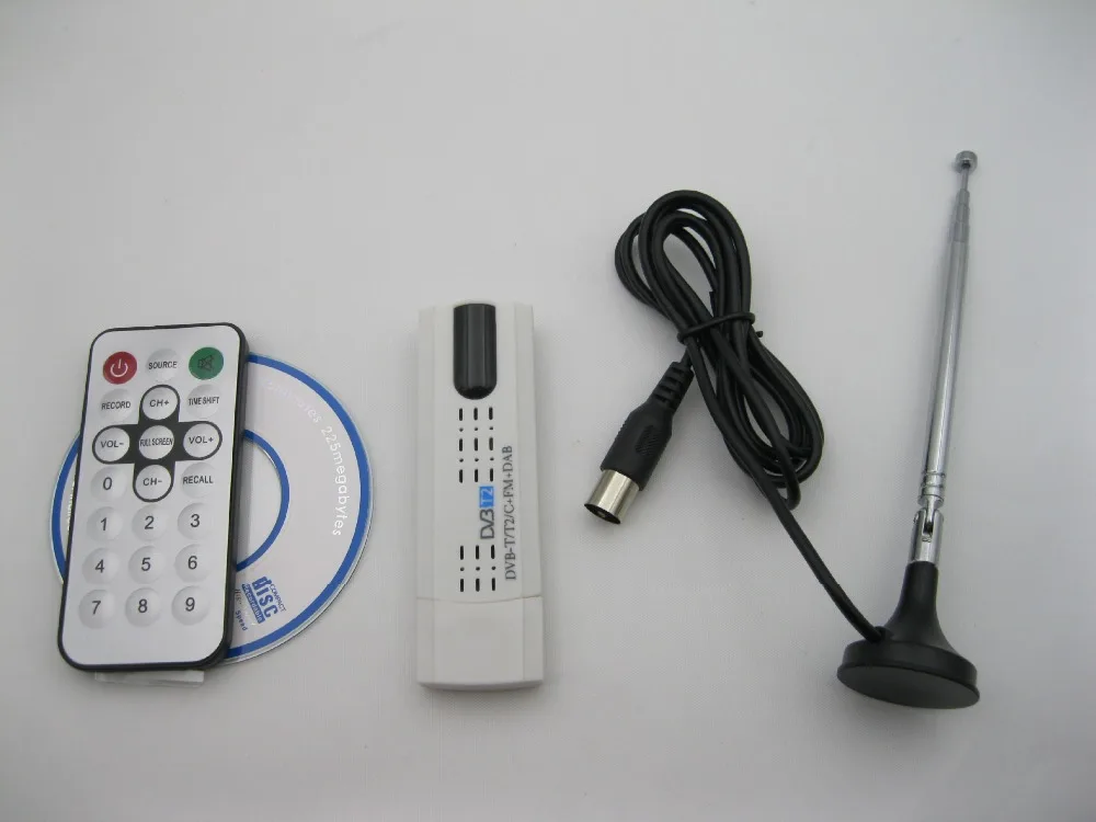

DVB-T USB tv stick Tuner Digital satellite DVB T2 DVB-T/C FM DAB with antenna Remote HD 1080P MPEG-2 MPEG-4 H.264 TV Receiver