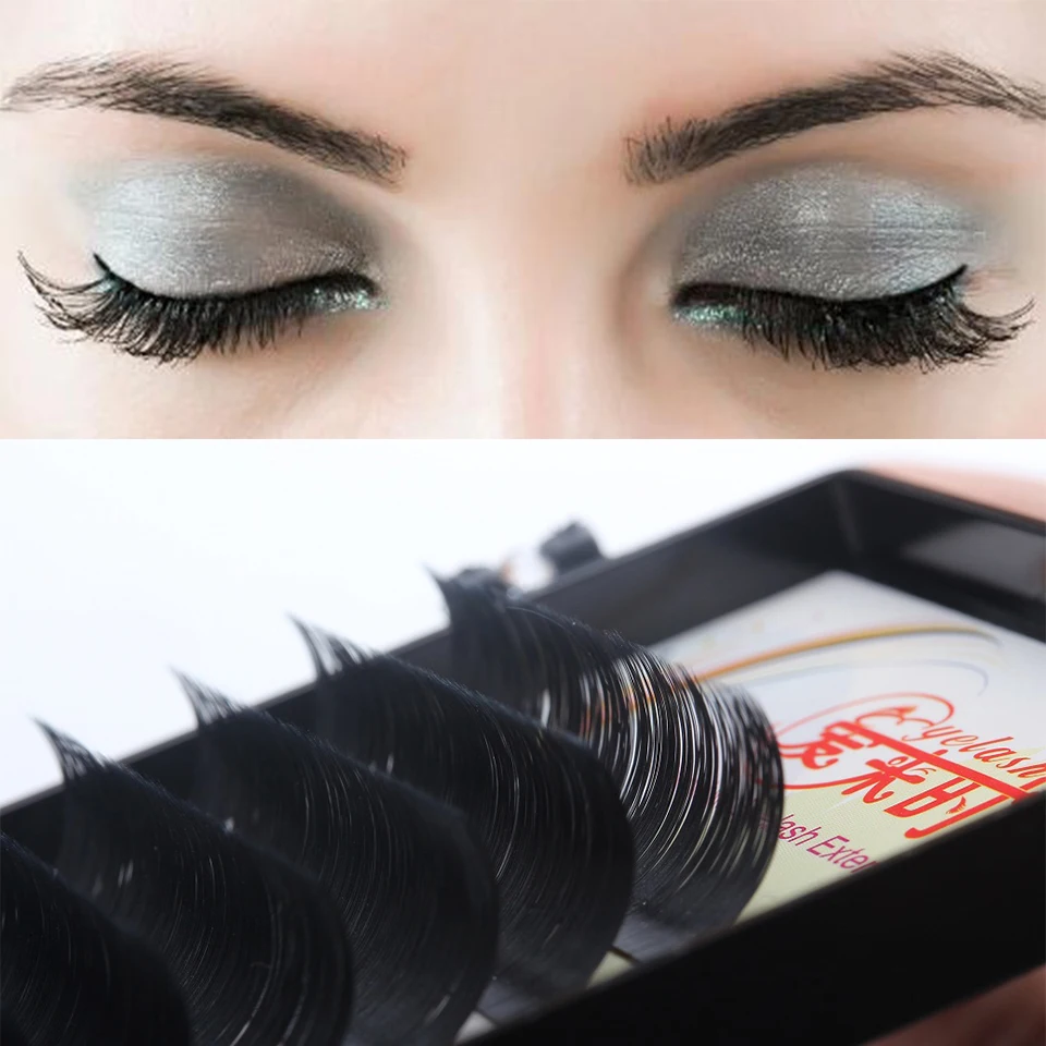 

eyelash extensions 12 rows/case 8-14mm mix natural lashes Handmade korea eyelashes professionals makeup beauty 3d mink lashes