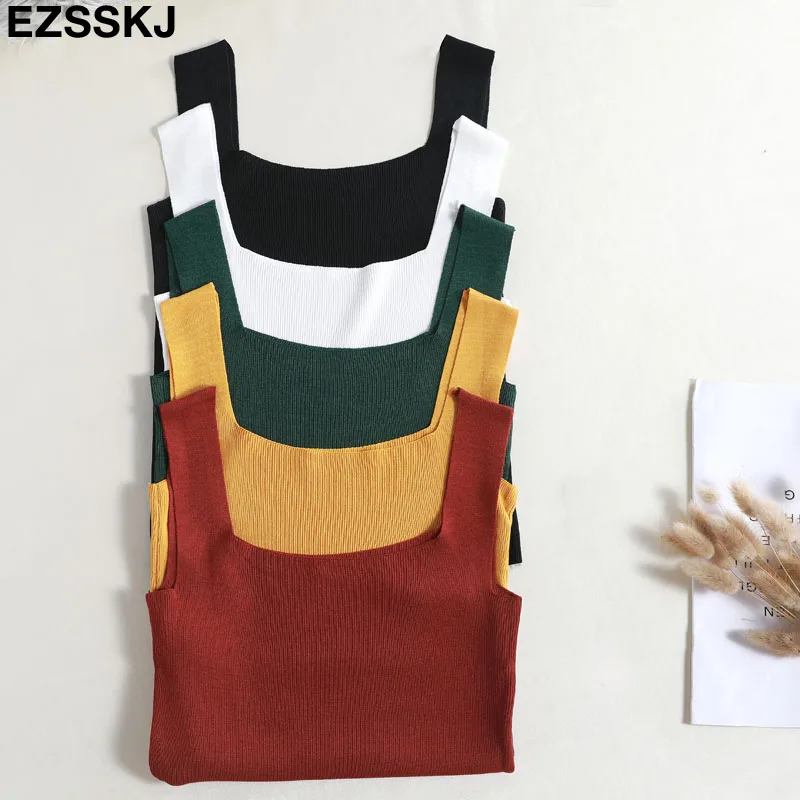 Лето 2019 Короткие трикотажные майки для женщин сексуальная женская футболка без