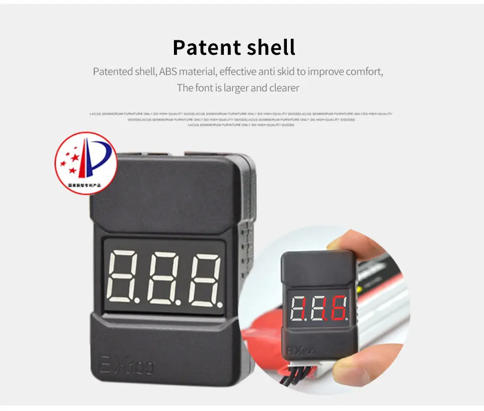 1 шт. BX100 вольтметр 1-8S Lipo тестер напряжения батареи/сигнал низкого напряжения/проверка напряжения батареи с двумя динамиками