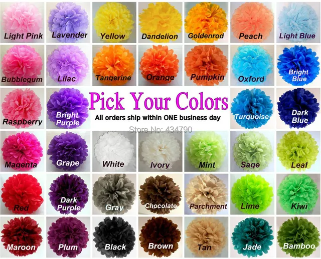 50pcs 14"(35cm) Pick Your Colors Green White Blue Pink Purple Black Red