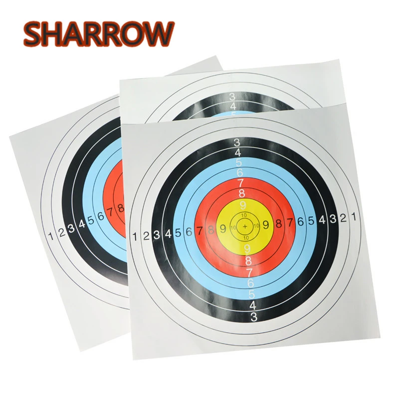 10 pcs 59 5 59 5cm Archery Targets Paper Face Dart Arrow Target Practice Thicken Paper Full Ring Training Shooting Accessories Darts Aliexpress