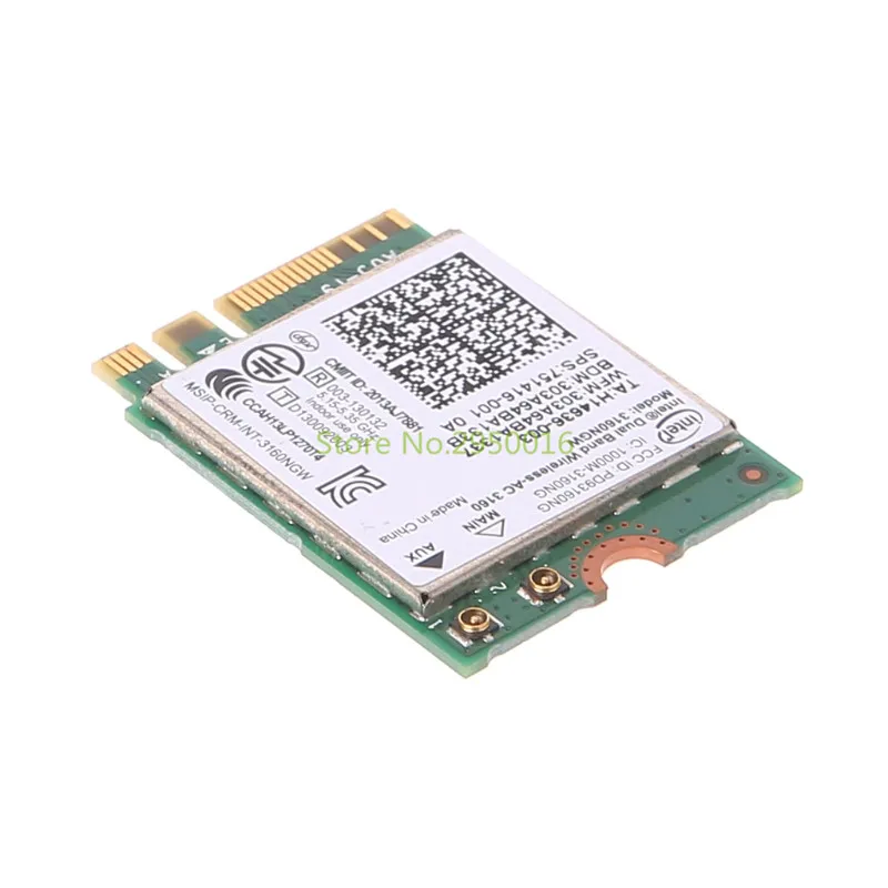 Для Intel Dual Band Беспроводной 802,11 AC 3160 НВ NGFF Bluetooth 4,0 WiFi WLAN карта сетевая карта C26