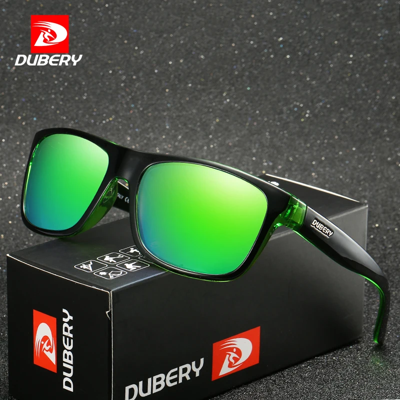DUBERY фирменный дизайн поляризованные солнцезащитные hd-очки мужские водительские оттенки мужские ретро солнцезащитные очки для мужчин летние зеркальные квадратные очки 182