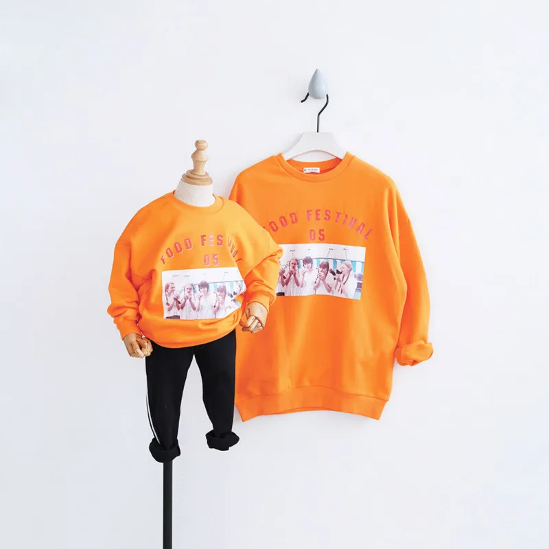 

Mother and Kids Clothes Children Wear Stickers Mom Casual Daughter Garrison Baby Girl Boy Letter Clothes Family Matching Outfits