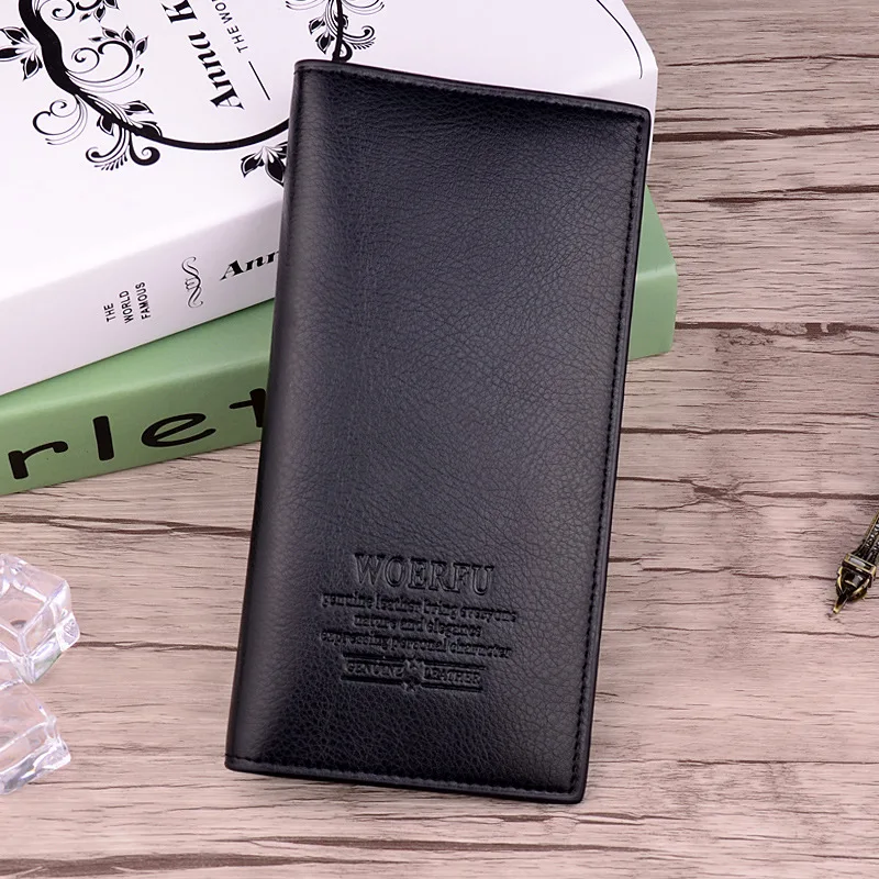 Мужской Длинный кошелек из натуральной кожи многофункциональный|genuin leather long