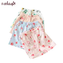 Новые дешевые женские Пижамные брюки шорты Летняя одежда для отдыха брюки с принтом хлопковая одежда для сна для девочек брюки женские домашние брюки