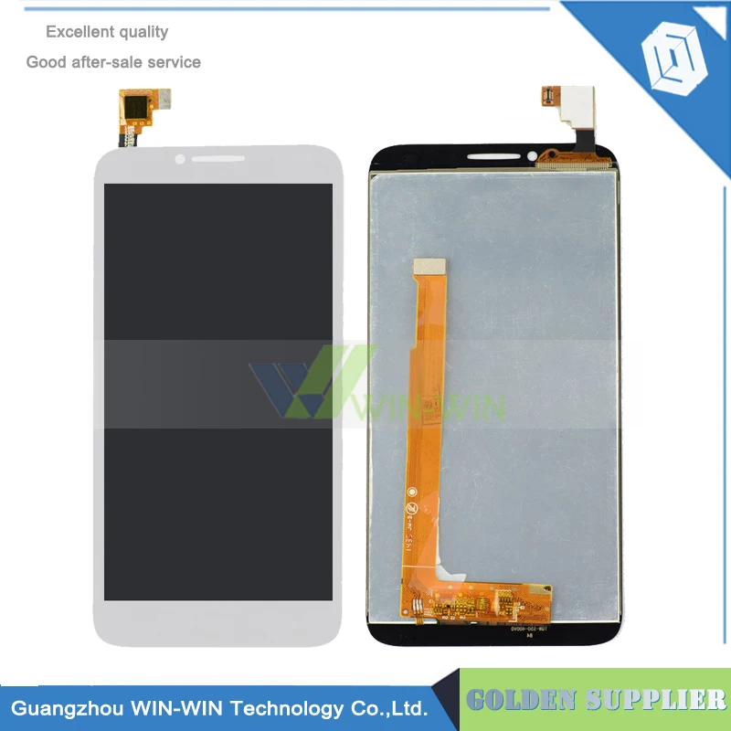 

5pcs/lot For Alcatel one touch idol 2 ot6037 6037 6037Y lcd LCD Display + touch screen digitizer Assembly ,Black Free shipping