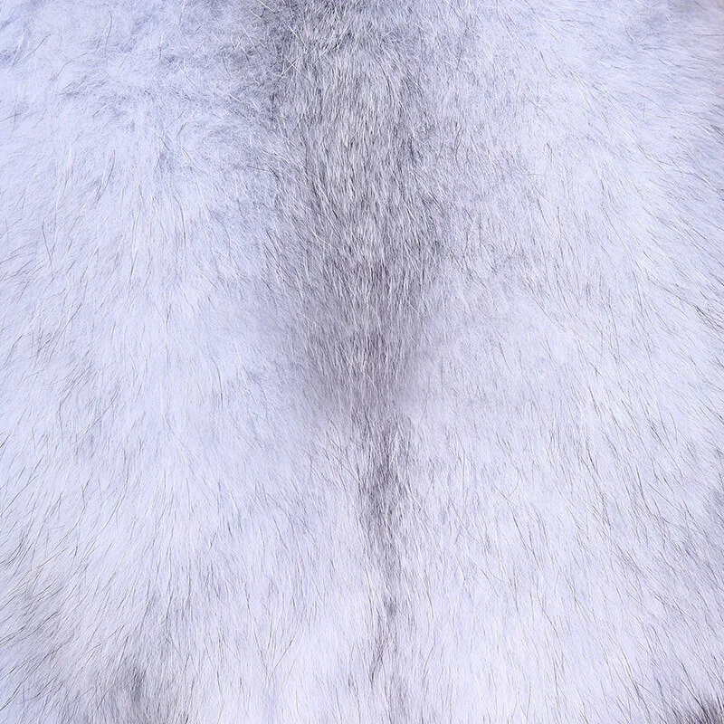 Red Fox Fur Scarf - Full Skin Shawl for Women and Men - Soft and Super Big Gray Silver Fox Scarves - Perfect Anime Couple's Gift image 4