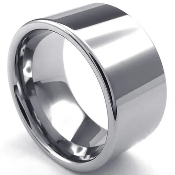 2015 High quality Mens Tungsten Ring Classic 12mm Band Silver Sizes 6 7 8 9 10 11 12 13Width | Украшения и аксессуары