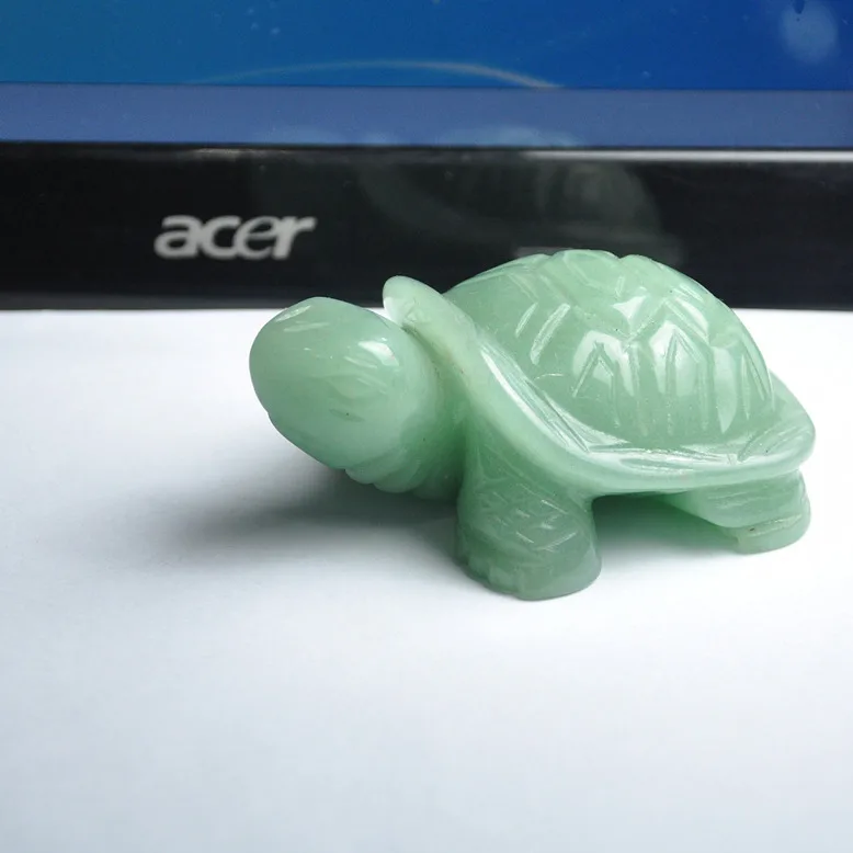 

Inventory Promotion Green Dongling Jade Longevity Turtle Jade Crafts Desktop Fishbowl Decoration Exhibition Cabinet