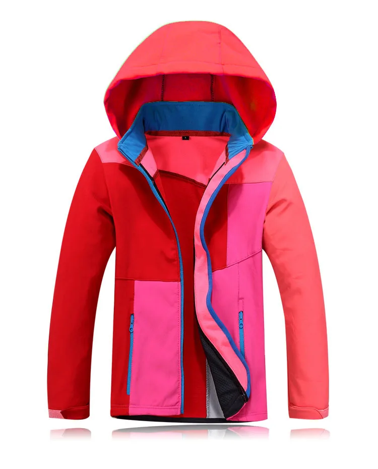 Осенне-зимнее Спортивное Детское пальто Лыжная куртка с капюшоном ветрозащитная водонепроницаемая куртка для мальчиков и девочек