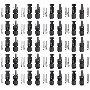 

20 Pairs Solar Panel Connectors Male/ Female Safety Seal Ring Waterproof Solar Cable Connector Solar System Accessories
