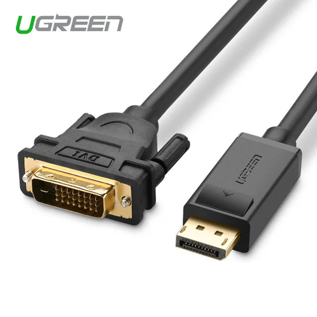 Cheap Ugreen 1080P Displayport DP to DVI Cable Adapter DP Male to DVI-D 24+1 Male to Adapter for Projector TV Monitor PC Laptop Cheap Ugreen 1080P Displayport DP to DVI Cable Adapter DP Male to DVI-D 24+1 Male to Adapter for Projector TV Monitor PC Laptop