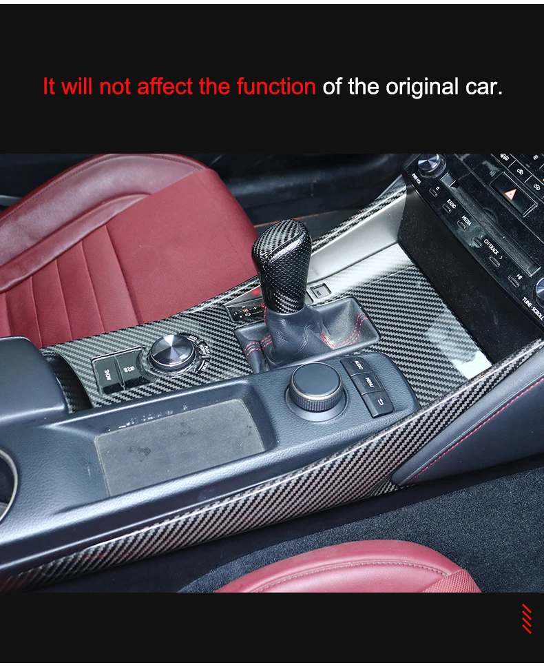 QHCP углеродное волокно Автомобильная панель управления переключения передач Панель крышка обрезная рамка украшение для Lexus IS300 200 T 250 автостайлинг