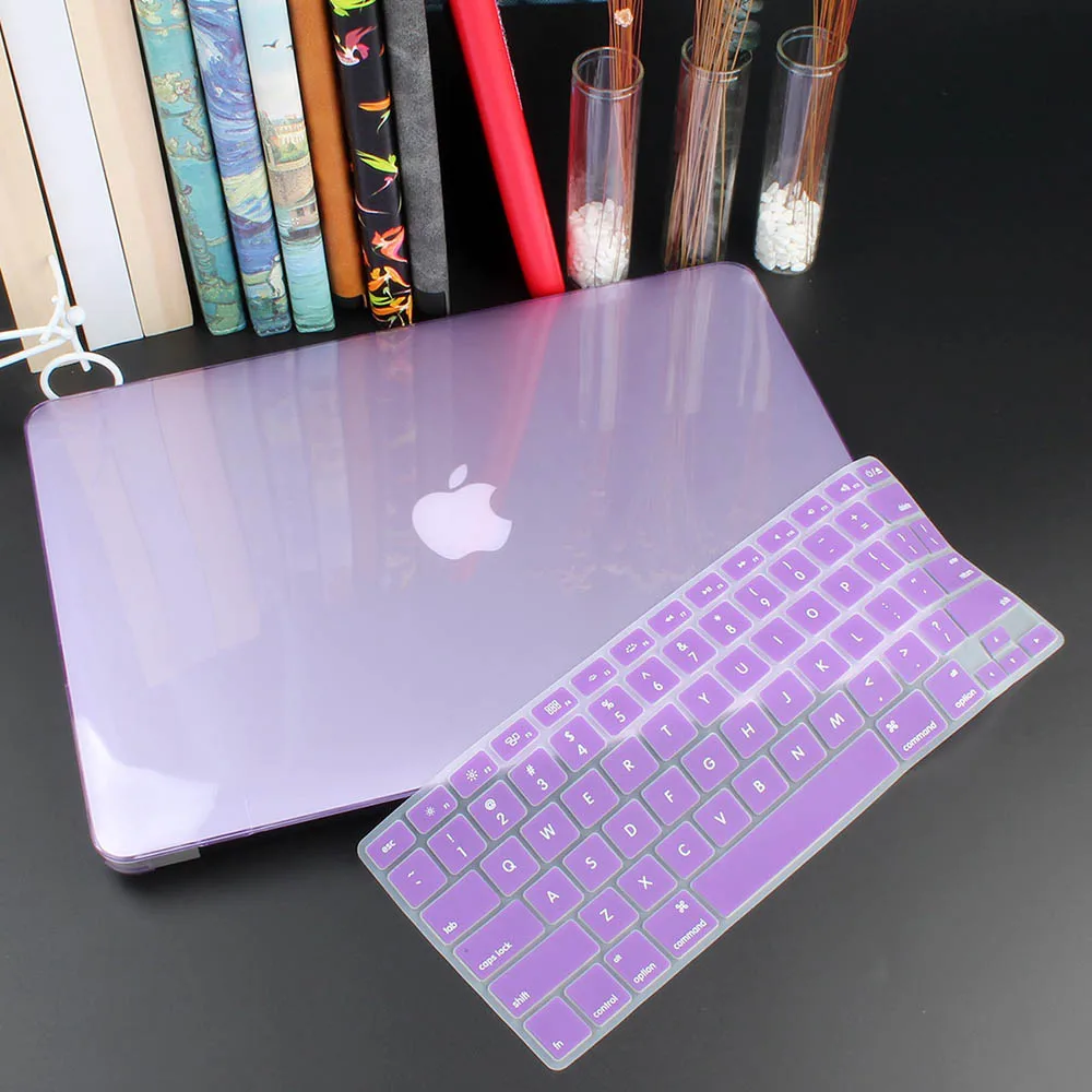 Batianda сумка для ноутбука с кристаллами для Macbook Air 11 13 чехол Pro 15 16 дюймов жесткий чехол с ТПУ клавиатурой A1466 - Цвет: purple