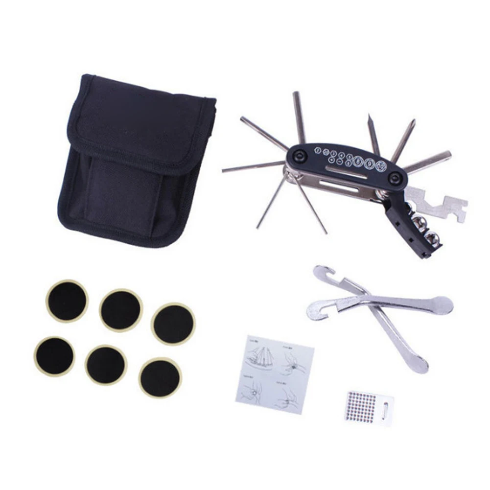Portable Bike Bicycle Repair Tool Kit Set Multitool Cycling Tire Repair
