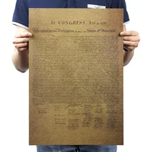 Poster Wall-Decor Declaration Movie Prints Classic Independence Retro American Vintage