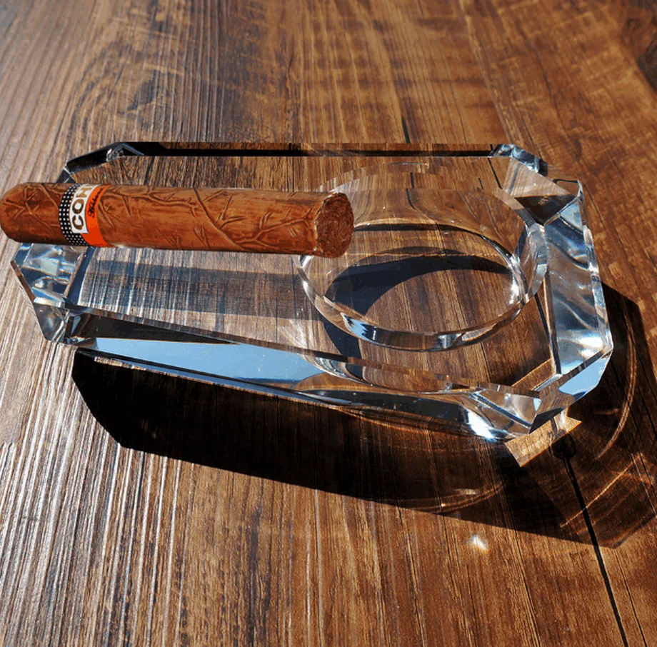 Горячая Изысканная Хрустальная стеклянная пепельница для сигарет практичный подарок прочный прозрачный пепельница для сигар LFB413