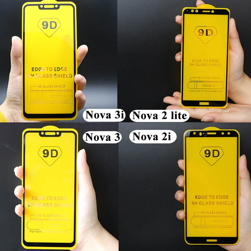 9D изогнутое закаленное стекло с полным покрытием для huawei nova 3i 3 2i защита экрана nova 3i nova 3 nova 2i защитная пленка glas