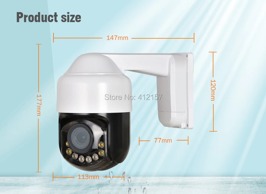 Мини 2MP IP Камера POE 1080P интеллигентая(ый) в виде человечков распознавание и голосовое предупреждение 4X зум камеры PTZ Камера Цвет Ночная ИК 60 м 2-полосная аудио P2P