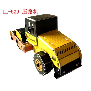 

3D Jigsaw Paper Manual DIY Kids Toys Castle Model Make Spelling Insert Parenting Boy Vehicle