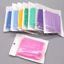 100 шт./упак. одноразовые ватные палочки микрокисти инструменты для наращивания ресниц индивидуальное Удаление ресниц инструменты ватные тампоны