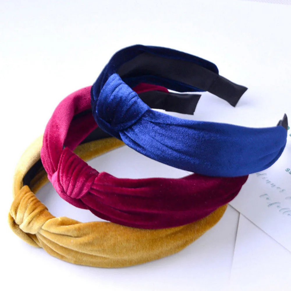 

Korean Fashion Cross Knotted Cute Hairband Turban Knotted Hair Band Bandanas Headband Women Hair Accessories for Girls lady Hoop