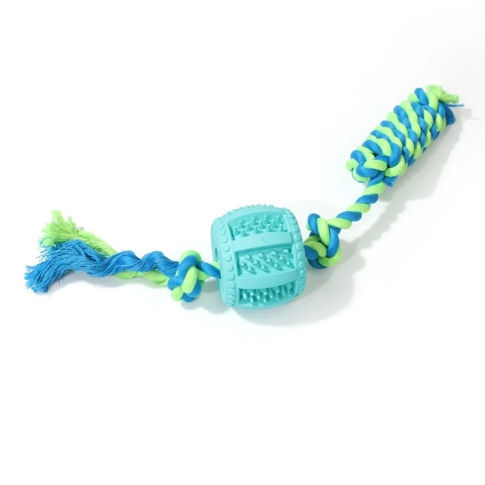 Dog Toy Interactive Rubber Drum Rope Piercing Balls Pet Dog Cat Puppy Extra-tough Chew Training Toys Tooth Cleaning Ball Toys Drum (7)