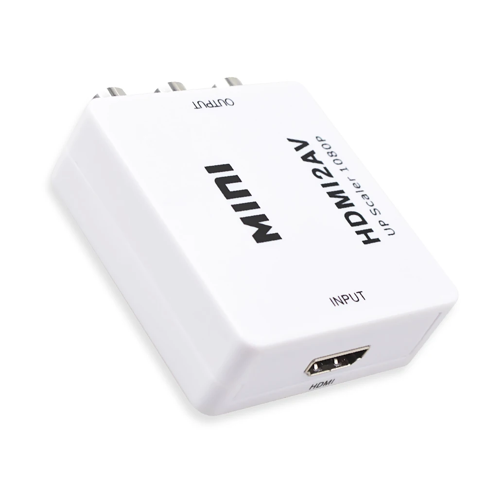 HDMI К AV адаптер Делителя Частоты HD видео Box HDMI для RCA AV/CVSB L/R видео 1080 P HDMI2AV PC преобразователь ТВЧ-сигналов Поддержка NTSC PAL