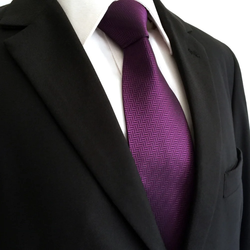 C11 фиолетовый твердый Шелковый мужской галстук набор свадебные классические галстуки для мужской одежды аксессуар носовой платок Экстра длинный размер