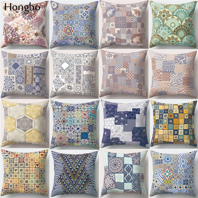 

Hongbo Bohemia Style Pillowcase National Style Cushion Cover Chair Seat Car Cushion Decorative Throw Pillow Cover 45x45cm Cojine