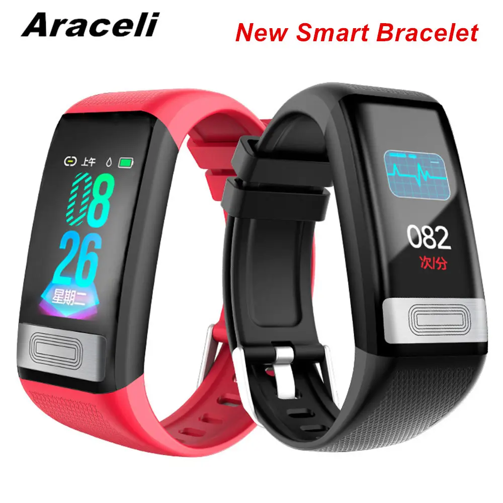 

New Smart Bracelet Bluetooth Smart Band ECG+PPG Heart Rate Blood Pressure Oxygen Sleep Monitoring Waterproof SmartBracelet Id115
