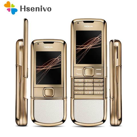 DHL Refurbished 100  Original Unlocked Nokia 8800 Arte Gold Internal Memory Phone camera 3 15MP Free shipping