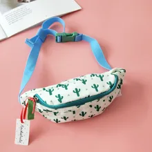Детская универсальная сумка С КАКТУСОМ и косыми карманами для малышей, маленькая плюшевая сумка через плечо, сумки для мальчиков и девочек 2-4 лет