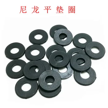 

150pcs M2 M2.5 M3 Black plastic gasket Round flat Washers Insulated Hard Wafer Membrane Washer Nylon Outer diameter 5mm-8mm