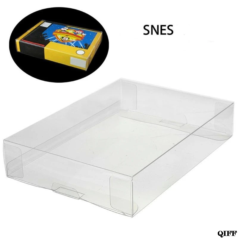 

Drop Ship&Wholesale 1pc Custom Clear PET Box Pro Protectors Game Case Sleeves Covers For SNES N64 CIB Boxed Games July 22