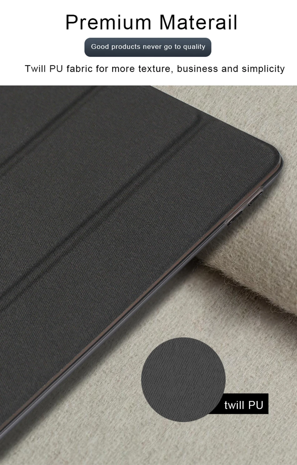 Чехол для iPad 11/12. 9/9. 7, кожаный Ultra Slim Smart Sleep Tri-fold задняя крышка для iPad Pro 11 12,9 дюймов чехол Funda