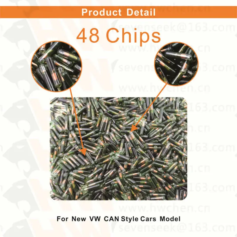 10PCS free shipping Car key auto Transponder Chips ID48 Glass tube with Tango for VW for