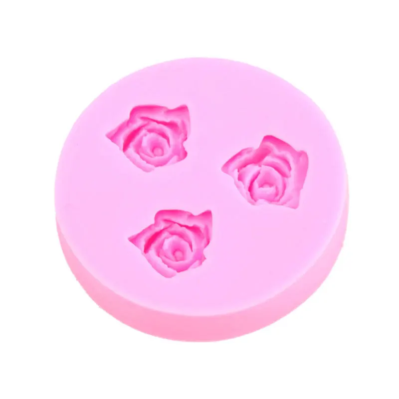 Пинки розовый акриловый цветок смолы помадка силиконовые формы для украшения торта конфеты ремесло инструменты шоколадные формы мыло свечи формы