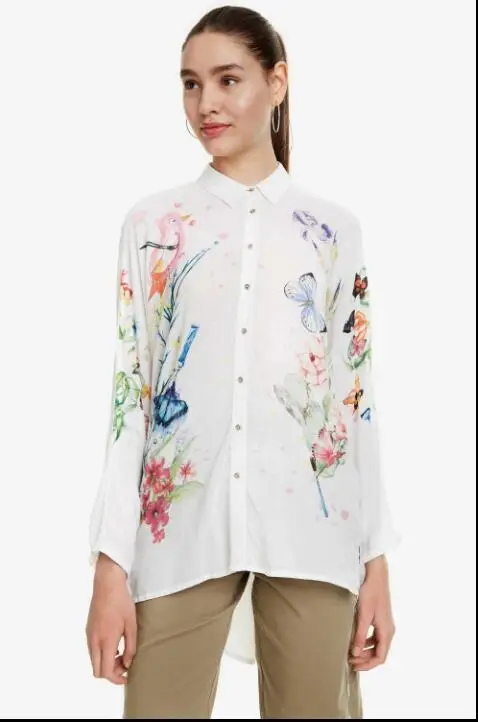 Дизайнерские модные брендовые дизайнерские рубашки с длинными рукавами на весну и осень - Цвет: Серебристый