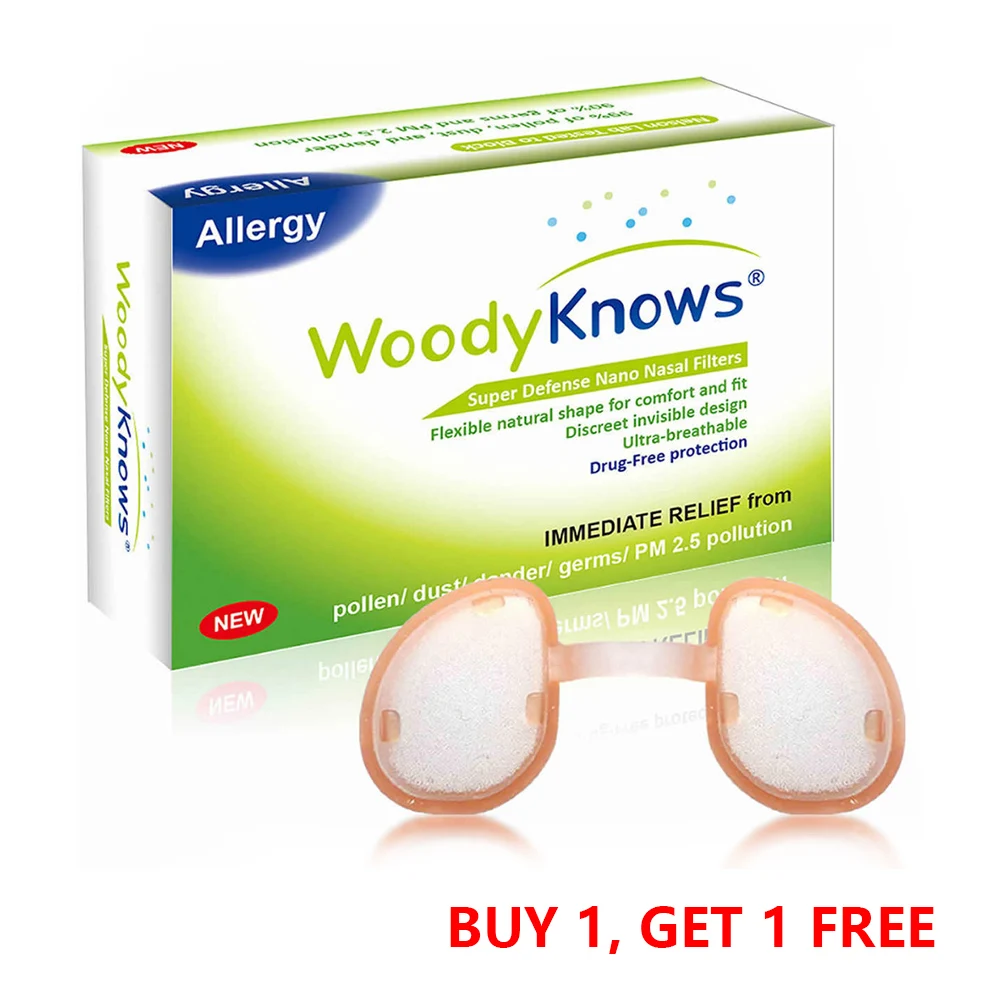 WoodyKnows Super Defense Nasal Filters (1st Generation), Pollen Allergy
