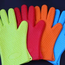 1 шт. перчатки для барбекю держатель кастрюли силиконовые перчатки для духовки термостойкие перчатки чистые перчатки для дома LB 251