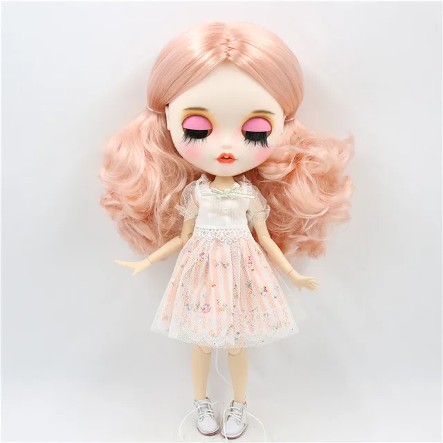 1/6 bjd индивидуальные куклы завод blyth кукла с яркой кожей сустава тела шампанского волос, новое матовое лицо с зубами, 30 см BL3139/1010 - Цвет: doll clothes shoes