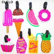 CLELO Travel Accessories Luggage tag Creative PVC Suitcase ID Address Holder Baggage Boarding Tags Portable Label