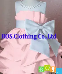 Bosudhsou yl-40 шифон Большой бантом Платья для женщин Новая летняя детская Костюмы детское платье высококачественное платье принцессы для